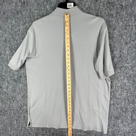 Lands End Shirt Extra Large Tall Mens Gray Traditional Fit Rugby Business Casual - Picture 9 of 11